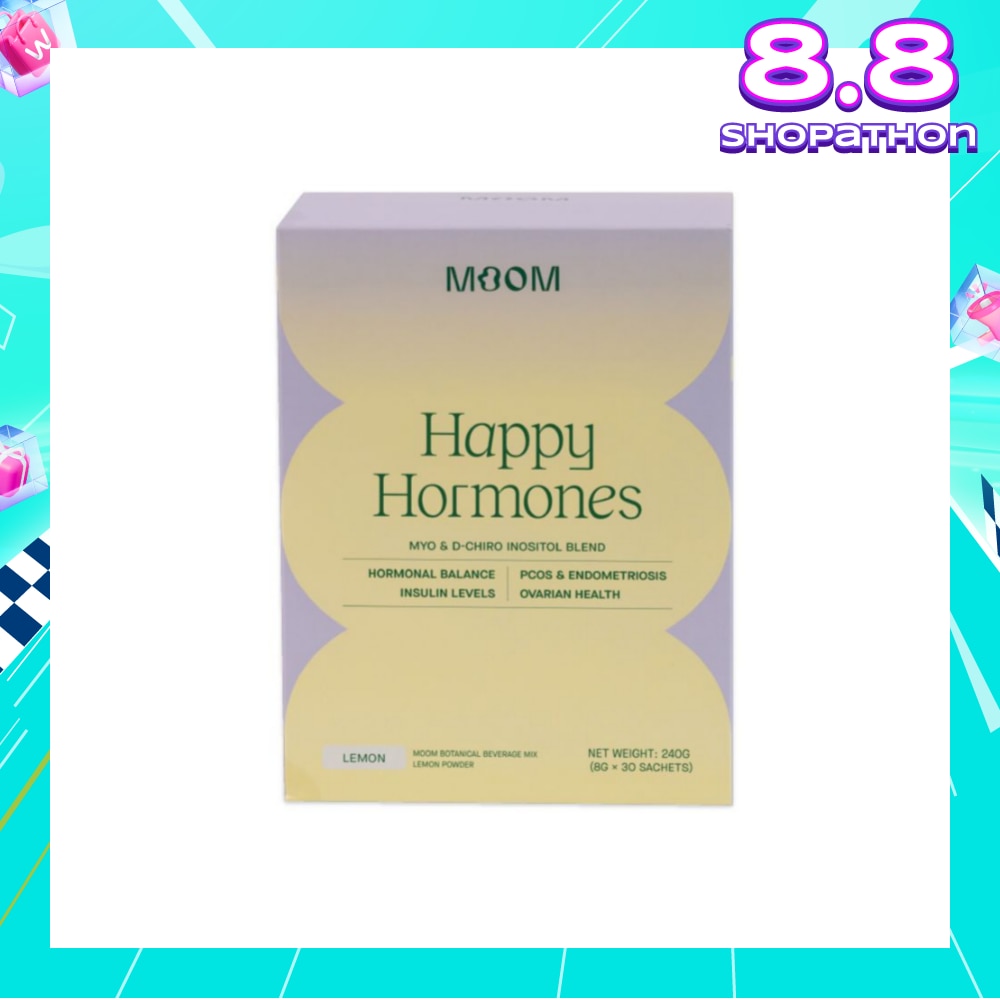 Happy Hormones Myo & D-Chiro Inositol Blend Lemon Powder Sachet (To Promote Hormonal Balance & Support Fertility) 30s