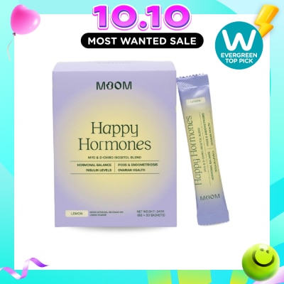 MOOM HEALTH Happy Hormones Myo & D Chiro Inositol Blend Lemon Powder Sachet (To Promote Hormonal Balance & Support Fertility) 30s image