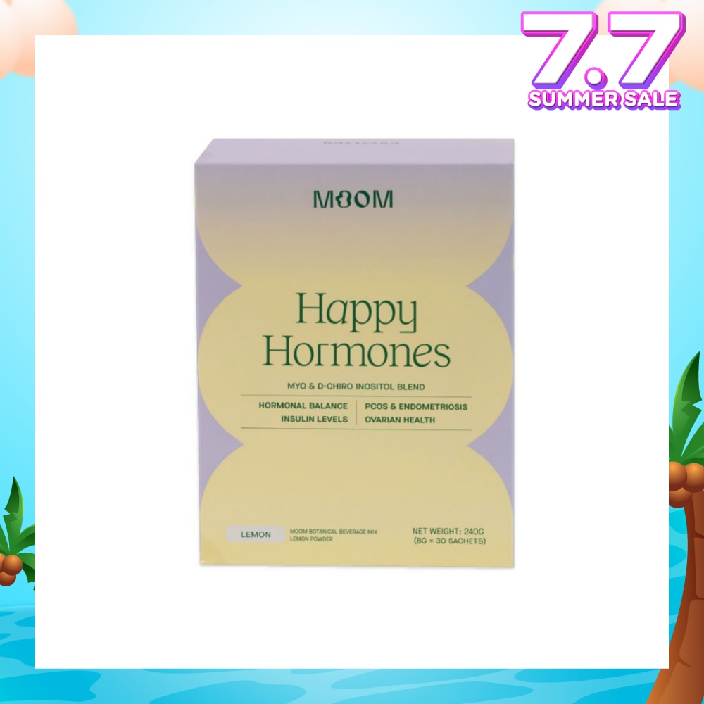 Happy Hormones Myo & D-Chiro Inositol Blend Lemon Powder Sachet (To Promote Hormonal Balance & Support Fertility) 30s