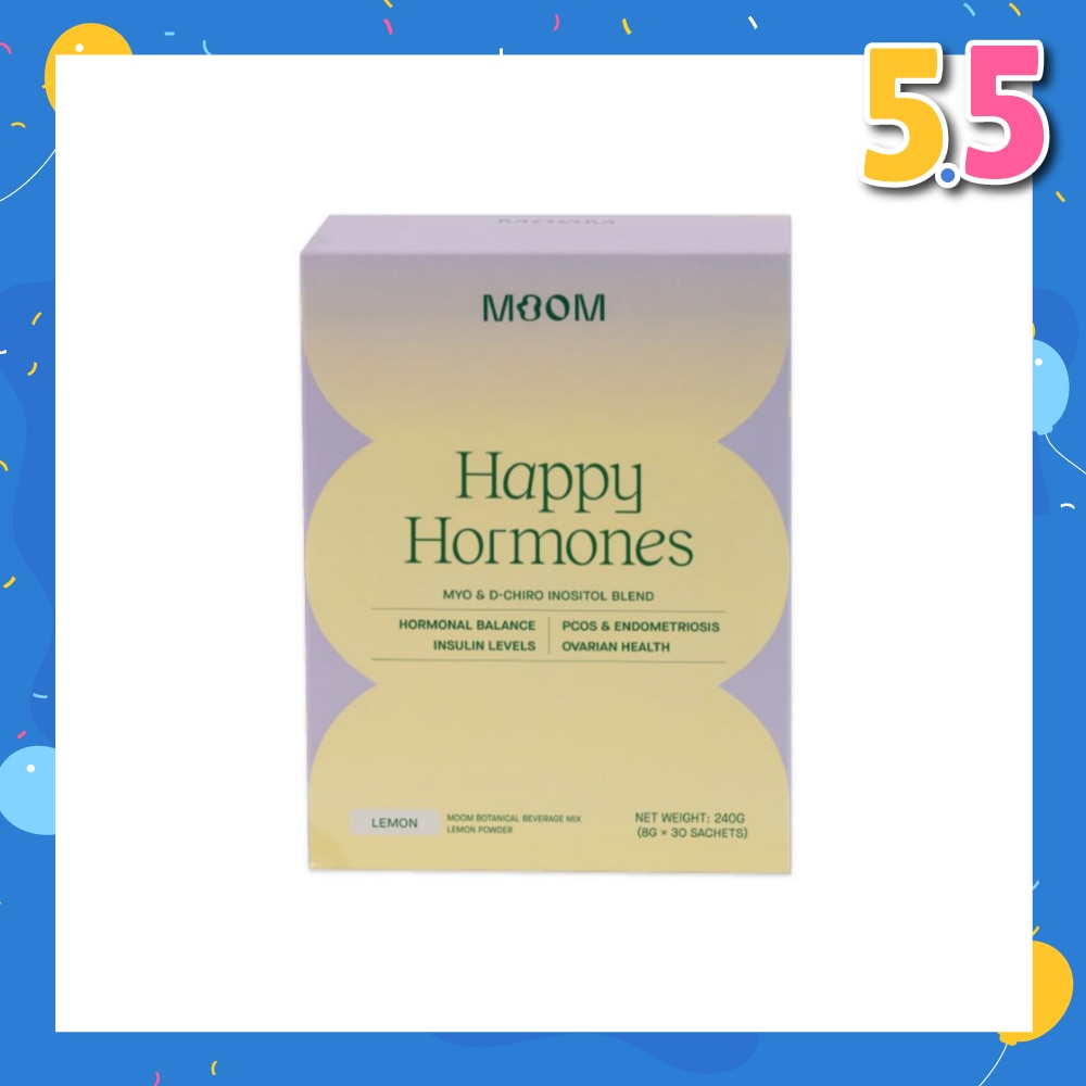 Happy Hormones Myo & D-Chiro Inositol Blend Lemon Powder Sachet (To Promote Hormonal Balance & Support Fertility) 30s