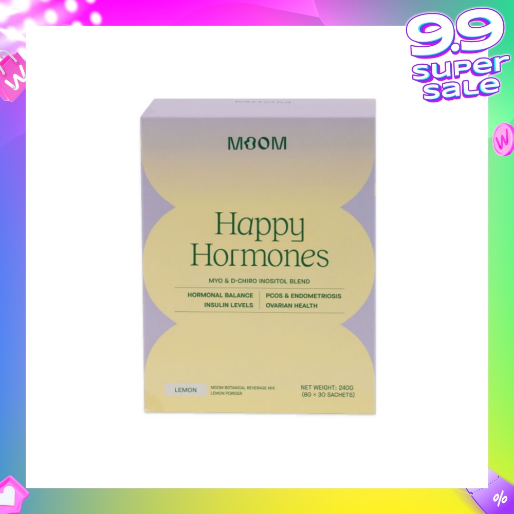 Happy Hormones Myo & D-Chiro Inositol Blend Lemon Powder Sachet (To Promote Hormonal Balance & Support Fertility) 30s