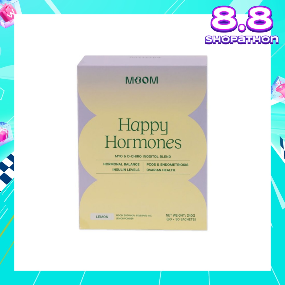 Happy Hormones Myo & D-Chiro Inositol Blend Lemon Powder Sachet (To Promote Hormonal Balance & Support Fertility) 30s
