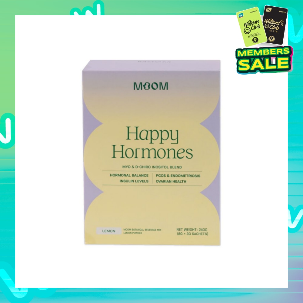Happy Hormones Myo & D-Chiro Inositol Blend Lemon Powder Sachet (To Promote Hormonal Balance & Support Fertility) 30s
