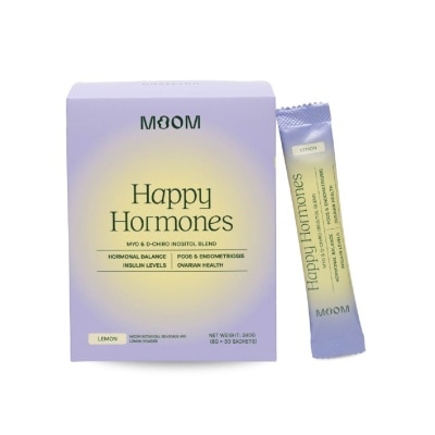MOOM HEALTH - Happy Hormones Myo & D-Chiro Inositol Blend Lemon Powder Sachet (To Promote Hormonal Balance & Support Fertility) 30s image