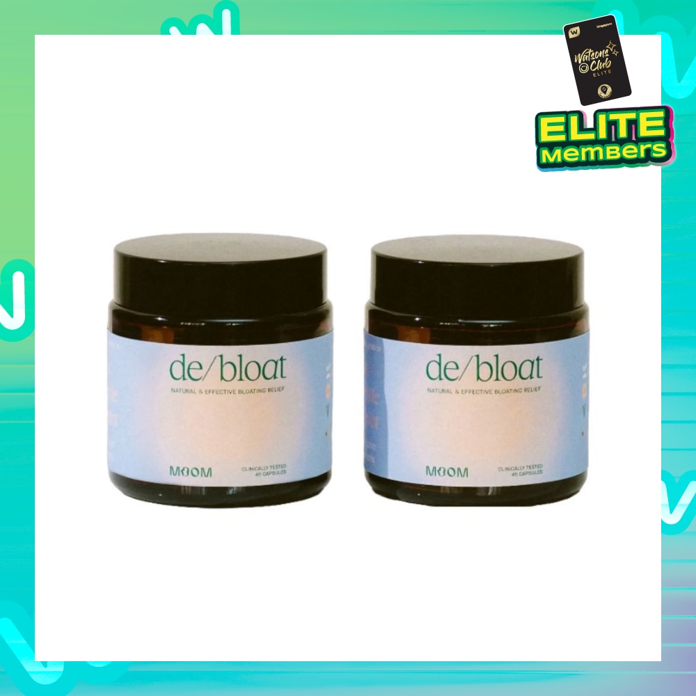 De Bloat Bloating Relief Capsule Twin Packset 45s x 2 Bottle (Expiry: April`2026)