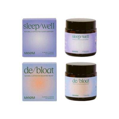 MOOM HEALTH Sleep/Well & De/Bloat Twinpack (For Sleep Support & Bloating Relief) 1s