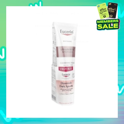 EUCERIN Ultrawhite Cleansing Foam Twin Packset (Suitable for All Skin Types + Diminish Dark Spot) 150g
