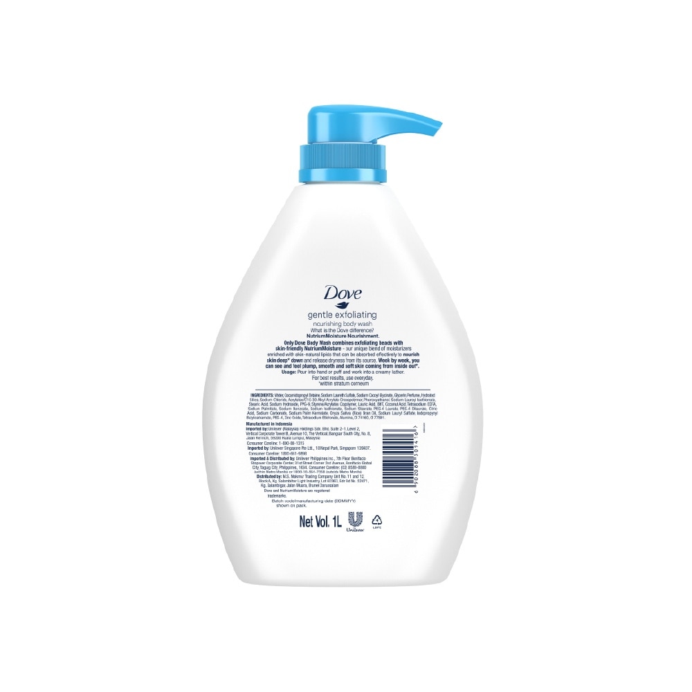 Dove Gentle Exfoliating Bodywash 1L