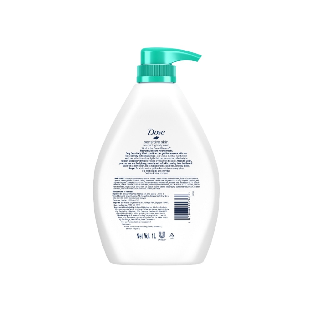 Dove Sensitive Skin Body Wash 1L<BR>