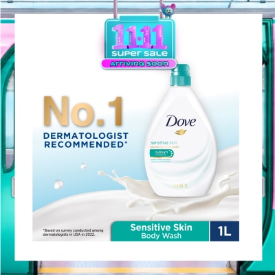 DOVE Sensitive Skin Body Wash 1L image