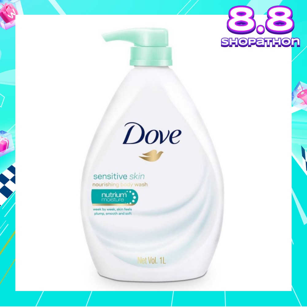 Dove Sensitive Skin Body Wash 1L<BR>