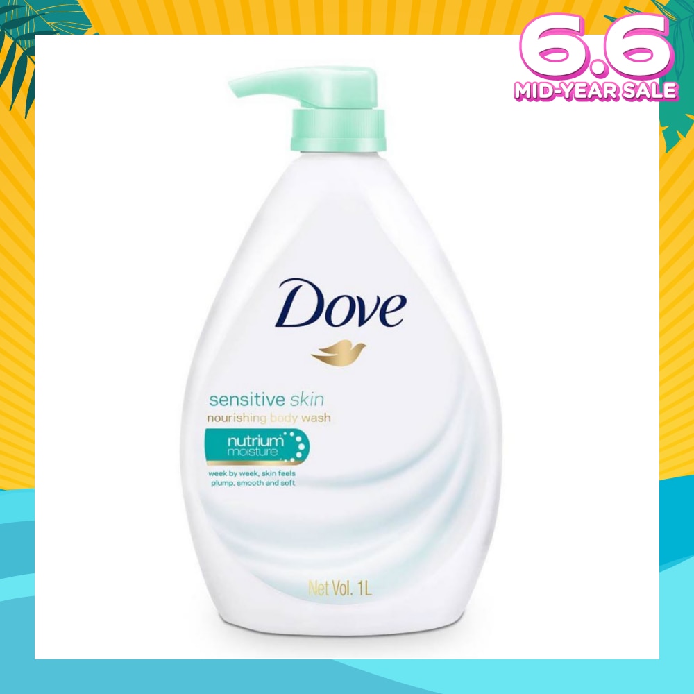 Dove Sensitive Skin Body Wash 1L<BR>