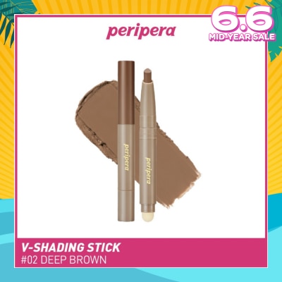 PERIPERA V Shading Blending Stick #002 Deep Brown 1s (Expiry: Feb`2026)