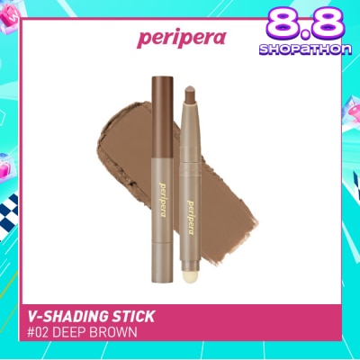 PERIPERA V Shading Blending Stick #002 Deep Brown 1s (Expiry: Feb`2026)