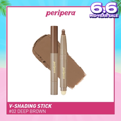 PERIPERA V Shading Blending Stick #002 Deep Brown 1s (Expiry: Feb`2026)