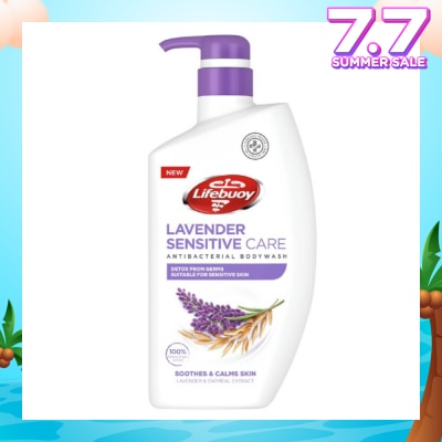 LIFEBUOY Sensitive Care Bodywash Lavender + Oatmeal Extract (Suitable for Sensitive Skin + Detox From Germs) 900ml