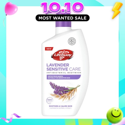 LIFEBUOY Sensitive Care Bodywash Lavender + Oatmeal Extract (Suitable for Sensitive Skin + Detox From Germs) 900ml image