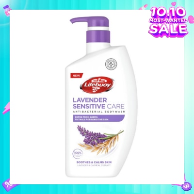 LIFEBUOY Sensitive Care Bodywash Lavender + Oatmeal Extract (Suitable for Sensitive Skin + Detox From Germs) 900ml