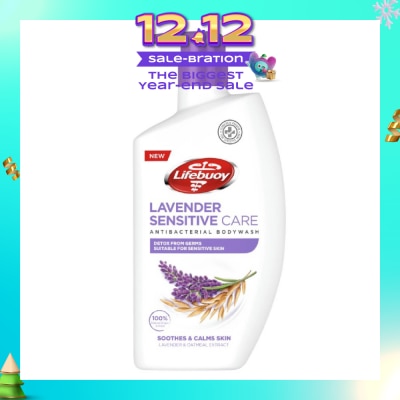LIFEBUOY Sensitive Care Bodywash Lavender + Oatmeal Extract (Suitable for Sensitive Skin + Detox From Germs) 900ml