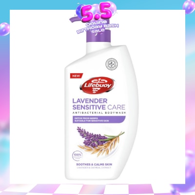 LIFEBUOY - Sensitive Care Bodywash Lavender + Oatmeal Extract (Suitable for Sensitive Skin + Detox From Germs) 900ml