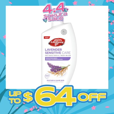 LIFEBUOY - Sensitive Care Bodywash Lavender + Oatmeal Extract (Suitable for Sensitive Skin + Detox From Germs) 900ml