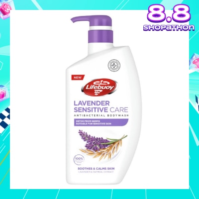 LIFEBUOY Sensitive Care Bodywash Lavender + Oatmeal Extract (Suitable for Sensitive Skin + Detox From Germs) 900ml