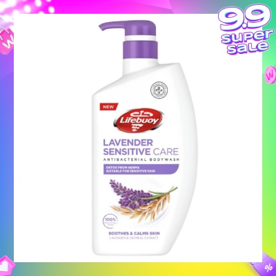 LIFEBUOY Sensitive Care Bodywash Lavender + Oatmeal Extract (Suitable for Sensitive Skin + Detox From Germs) 900ml