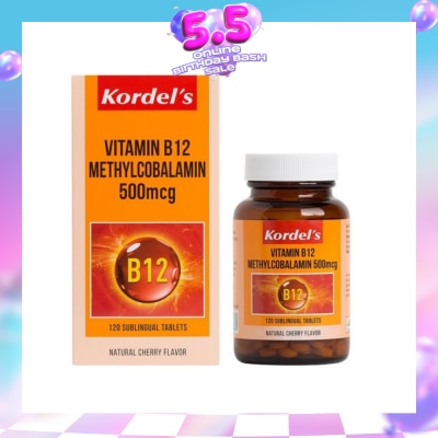 KORDEL'S - Vitamin B12 Methylcobalamin 500mcg 120s