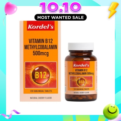 KORDEL'S Vitamin B12 Methylcobalamin 500mcg 120s image