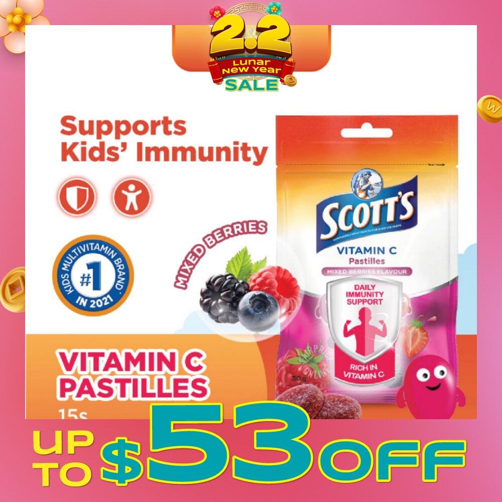 Vitamin C Mix Berry Flavour 15 Pastilles (Expiry: Jun`2026)
