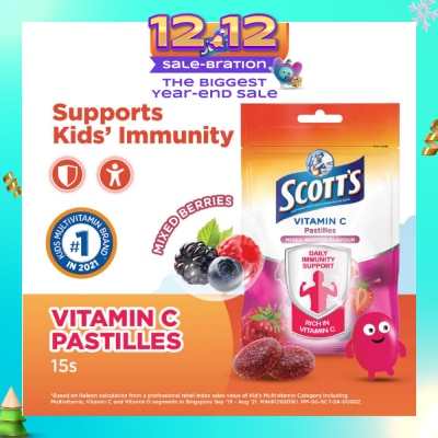 SCOTT'S Vitamin C Mix Berry Flavour 15 Pastilles (Expiry: Jun`2026)