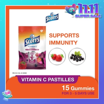 SCOTT'S Vitamin C Mix Berry Flavour 15 Pastilles (Expiry: Jun`2026)