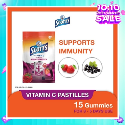 SCOTT'S Vitamin C Mix Berry Flavour 15 Pastilles (Expiry: Jun`2026)