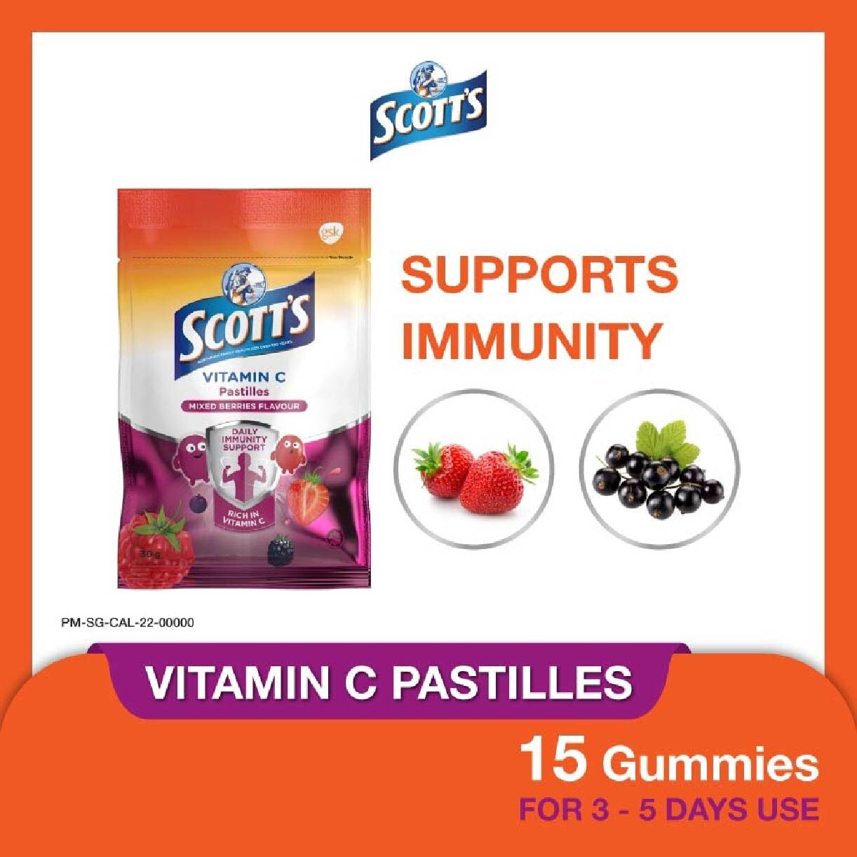 Vitamin C Mix Berry Flavour 15 Pastilles