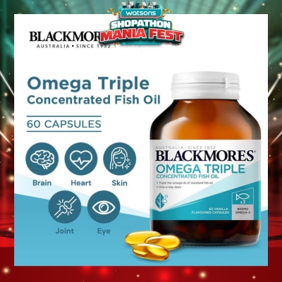 BLACKMORES - Omega Triple Concentrated Fish Oil Capsules 60s