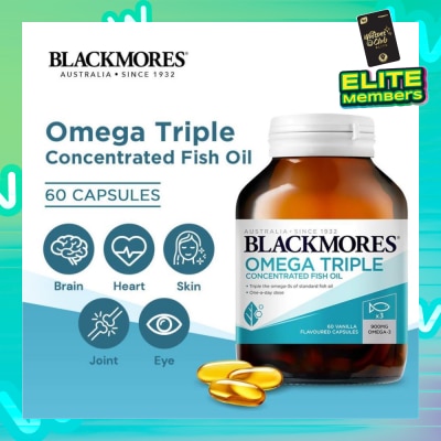 BLACKMORES Omega Triple Concentrated Fish Oil Capsules 60s