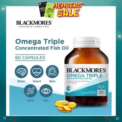 BLACKMORES - Omega Triple Concentrated Fish Oil Capsules 60s