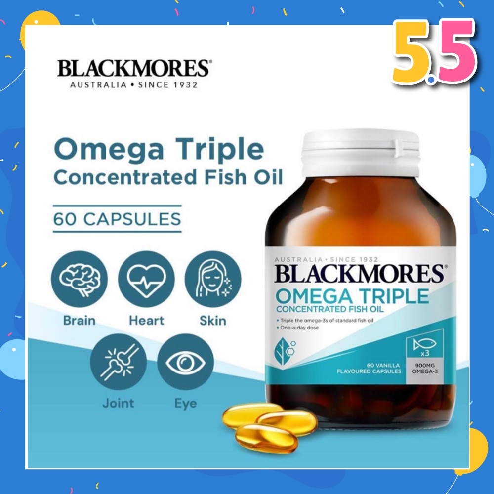 Omega Triple Concentrated Fish Oil Capsules 60s
