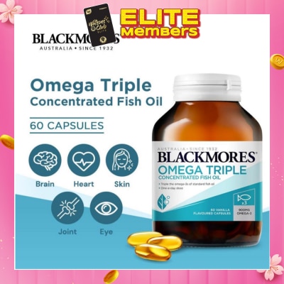 BLACKMORES [CNY] Omega Triple Concentrated Fish Oil Capsules 60s