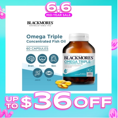 BLACKMORES - Omega Triple Concentrated Fish Oil Capsules 60s