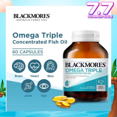 BLACKMORES Omega Triple Concentrated Fish Oil Capsules 60s