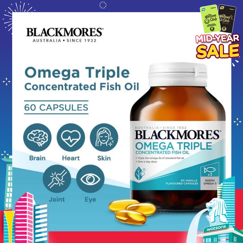 Omega Triple Concentrated Fish Oil Capsules 60s