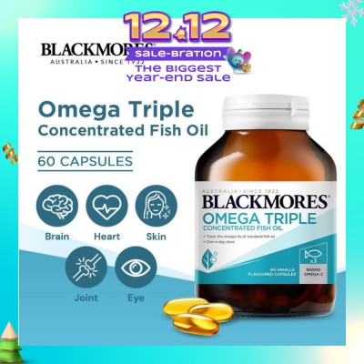 BLACKMORES Omega Triple Concentrated Fish Oil Capsules 60s