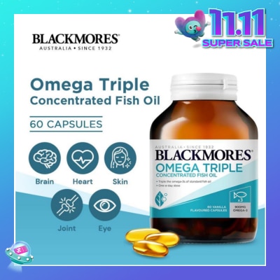 BLACKMORES Omega Triple Concentrated Fish Oil Capsules 60s