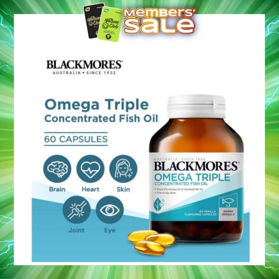 BLACKMORES - Omega Triple Concentrated Fish Oil Capsules 60s