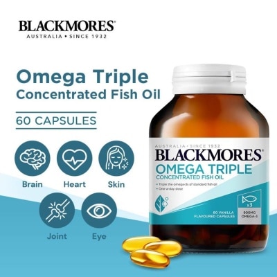 BLACKMORES Blackmores Omega Triple Concentrated Fish Oil Capsules 60s