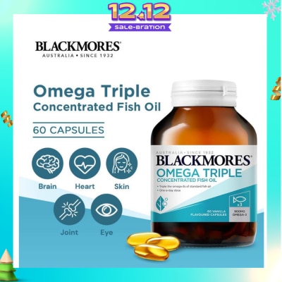 BLACKMORES Omega Triple Concentrated Fish Oil Capsules 60s