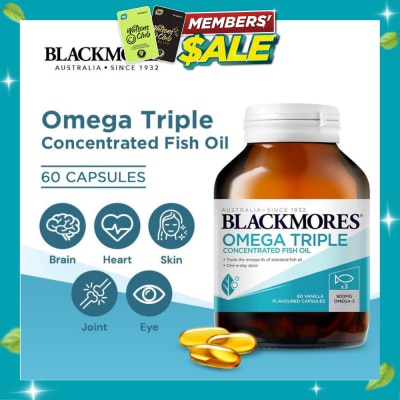 BLACKMORES Omega Triple Concentrated Fish Oil Capsules 60s image