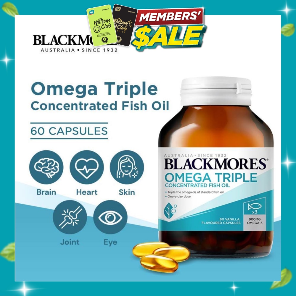 Omega Triple Concentrated Fish Oil Capsules 60s image