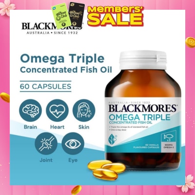 BLACKMORES [CNY] Omega Triple Concentrated Fish Oil Capsules 60s